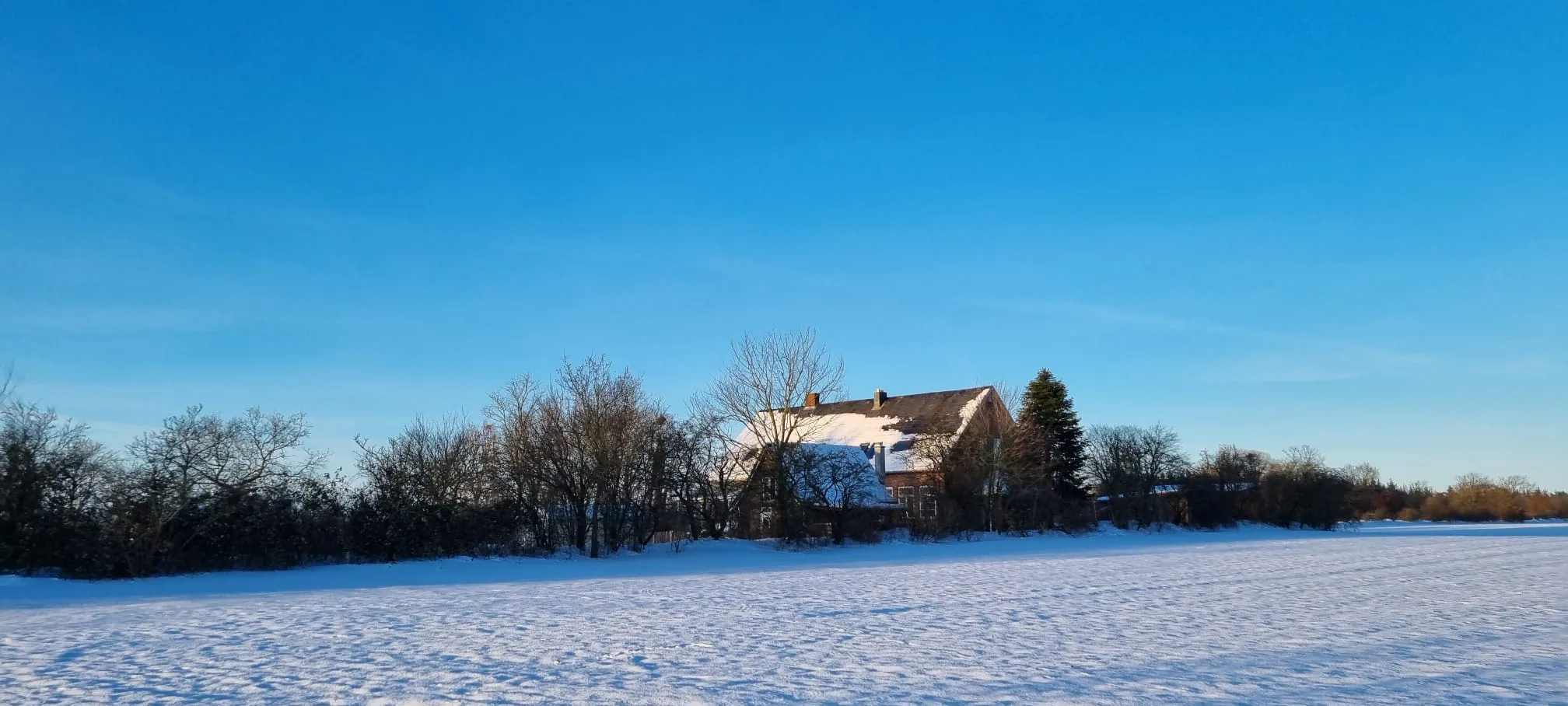 Das Seminarhaus im Schnee – Winterlandschaft in Nordfriesland